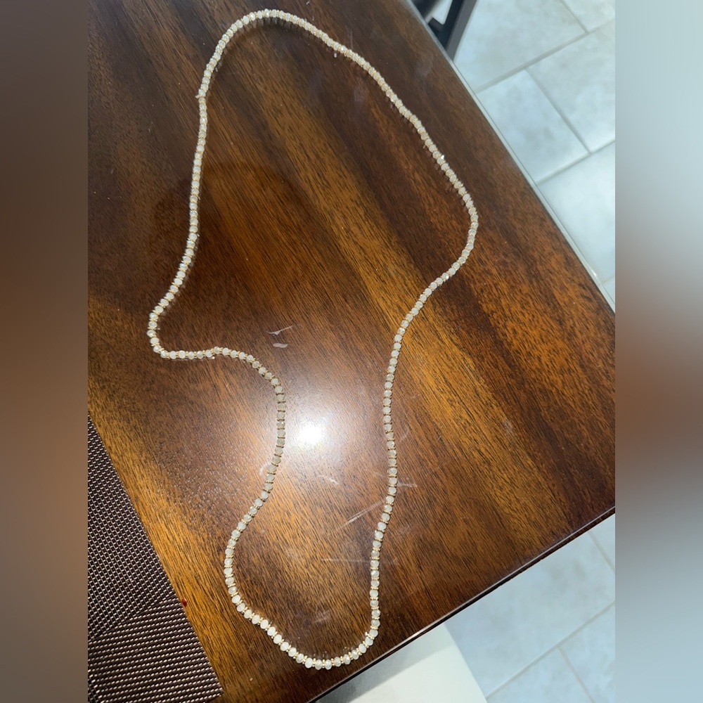 Long beaded chain necklace